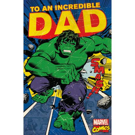 Incredible Dad Retro Hulk Birthday Card £2.49